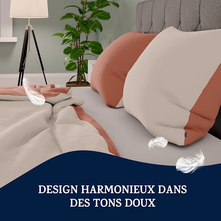 Soft Wonder Edition Parure de lit 155 x 200 cm microfibre Orange Brûlée
