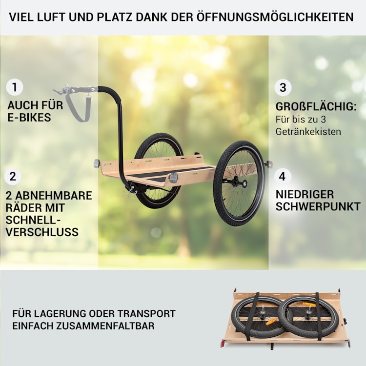 Companion Travel L Lastenanhänger 40kg Fahrradanhänger Handwagen 16 