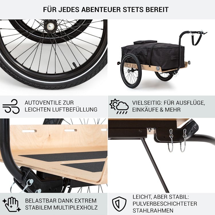 Companion Travel L Lastenanhänger 40kg Fahrradanhänger Handwagen 16 