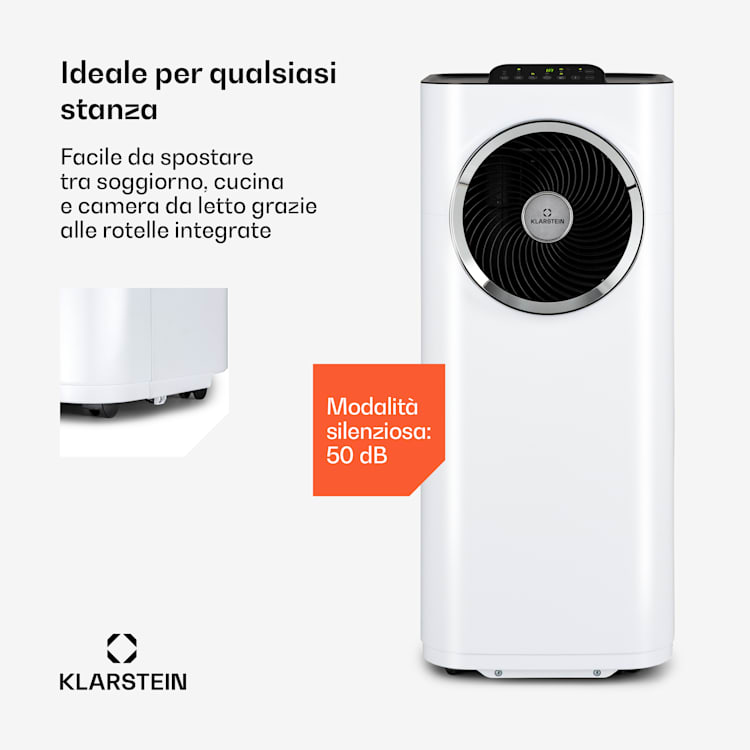 Kraftwerk Eco Smart 11 climatizzatore 3 in 1, 11.500 BTU, controllo via app, telecomando  Bianco
