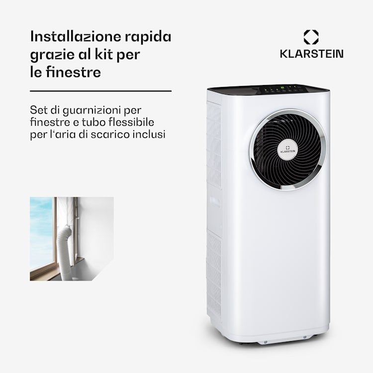 Kraftwerk Eco Smart 11 climatizzatore 3 in 1, 11.500 BTU, controllo via app, telecomando  Bianco