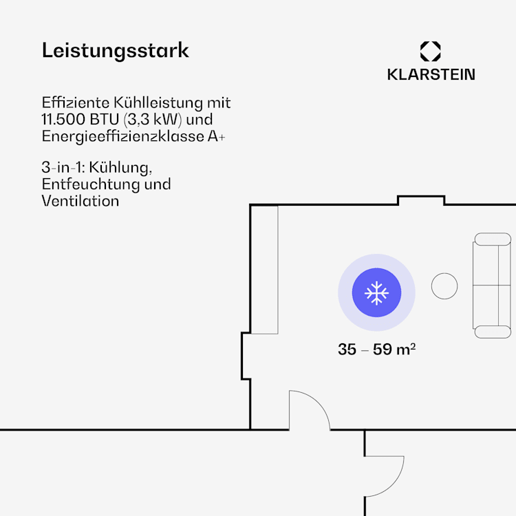 Kraftwerk Eco Smart 11 climatizzatore 3 in 1, 11.500 BTU, controllo via app, telecomando  Antracite