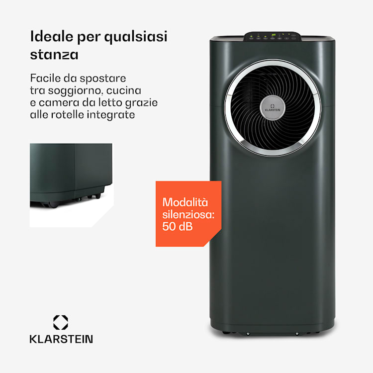 Kraftwerk Eco Smart 11 climatizzatore 3 in 1, 11.500 BTU, controllo via app, telecomando  Antracite