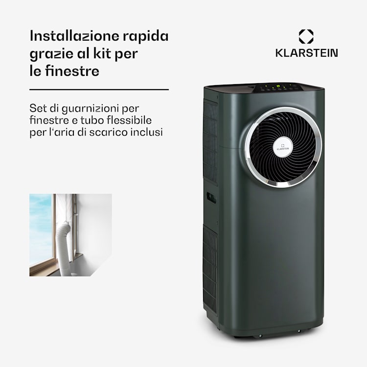 Kraftwerk Eco Smart 11 climatizzatore 3 in 1, 11.500 BTU, controllo via app, telecomando  Antracite