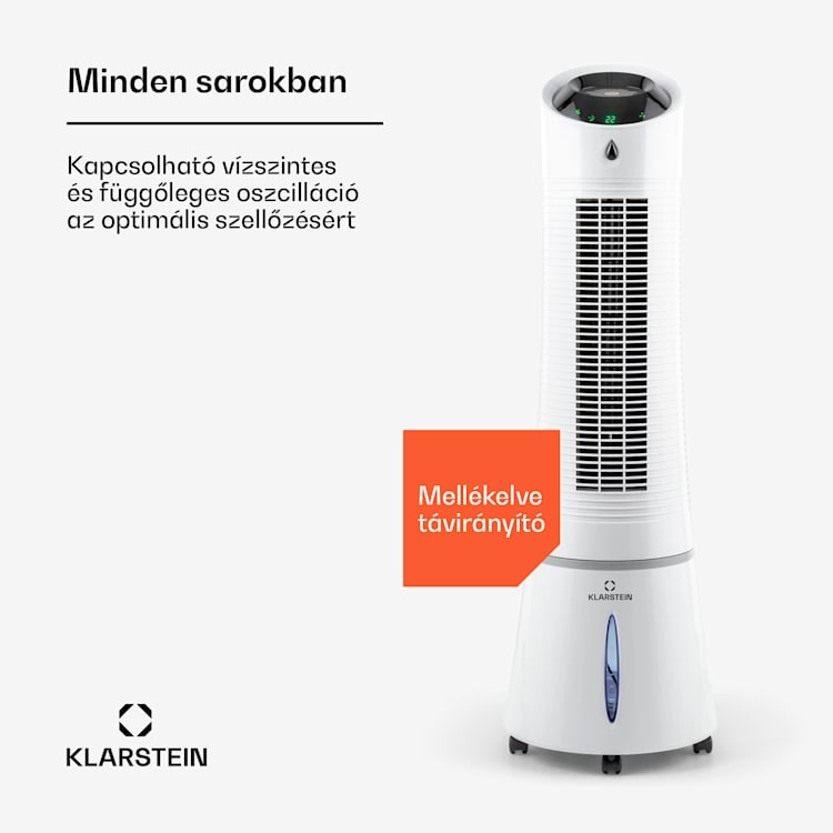 Skyscraper Ice Smart, 4 az 1-ben, léghűtő és ventilátor, WiFi, 210m³/ó, távirányítóval 210 m³/h | Igen | Fehér