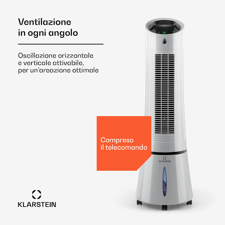 Skyscraper Ice Smart 4-in-1 Ventilatore & raffrescatore WiFi 210m³/h Telecomando 210 m³/h | Sì | Grigio