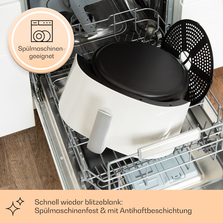Air Bloom Heißluftfritteuse Dampffunktion 1500W 7,5 Liter 16 Programme 
