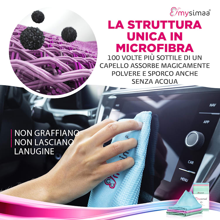 Professional Cleaning Cloths, pacco classico, panni per la pulizia, in microfibra, 60x40 cm Multi