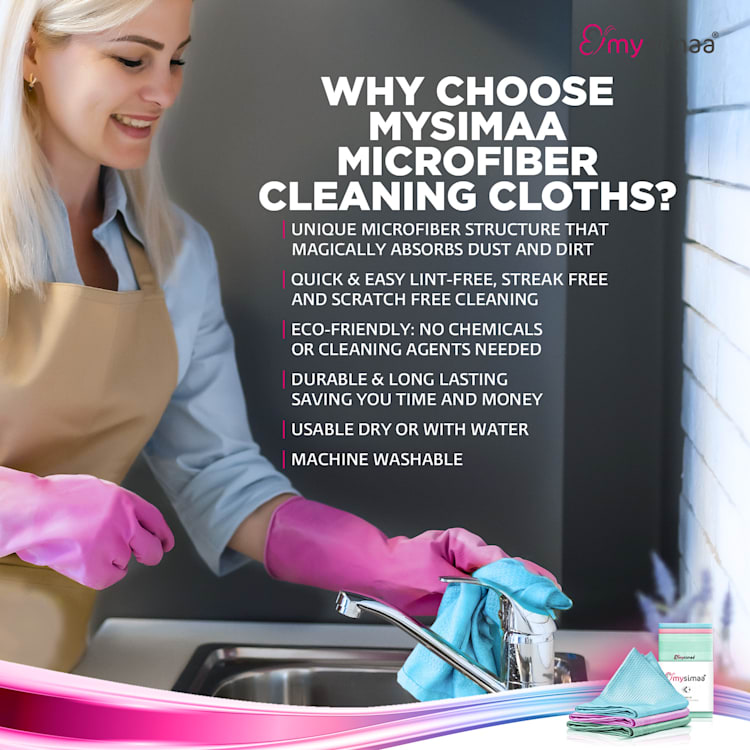 Professional Cleaning Cloths klassieke set poetsdoekjes microvezel 60x40 cm Multi
