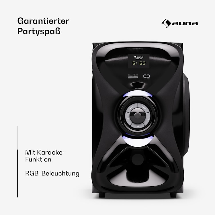 Areal 825 5.1 Wireless Soundsystem Bluetooth 120 W mit Karaoke-Funktion kabellose Rear-Lautsprecher 