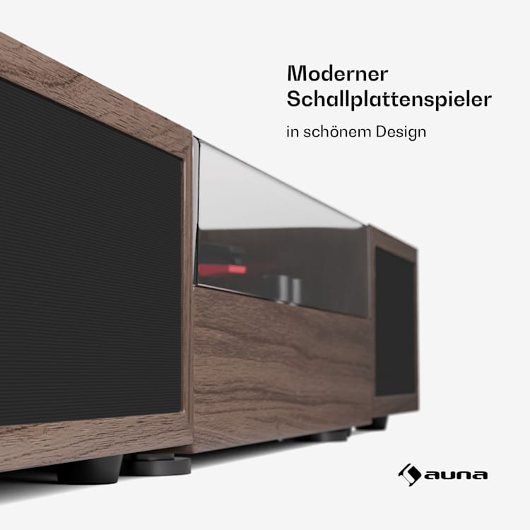TT-Play 2x10W BT RCA-Out 3 speed Plattenspieler Schallplattenspieler 3 Geschwindigkeiten Bluetooth 