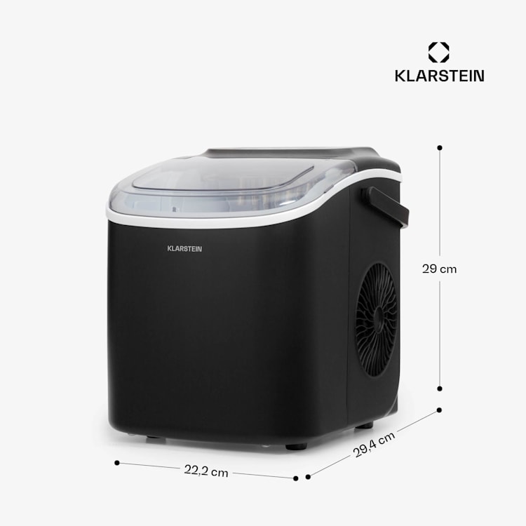 Caldwell jääpalakone sylinterijää 12 kg/24 h vesisäiliö: 1,3 l 1,3 Ltr | Musta