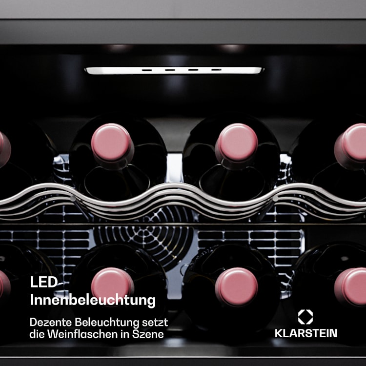 Shiraz 8 Uno Weinkühlschrank 8 Flaschen 8 - 18 °C Touch-Control 8 Flaschen | 1 Kühlzone | Schwarz