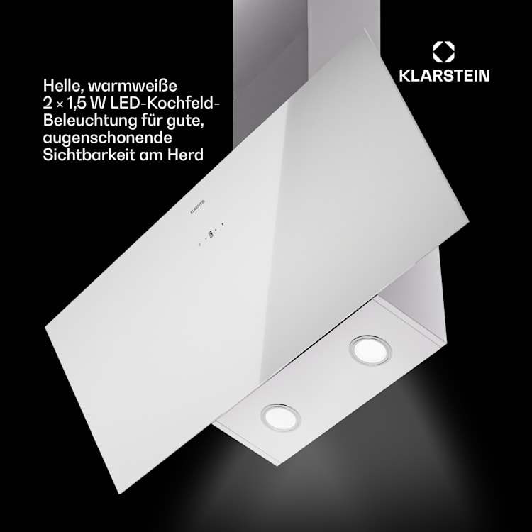 Laurel 90 Dunstabzugshaube 90cm Abluft: 247 m³/h LED Touch 