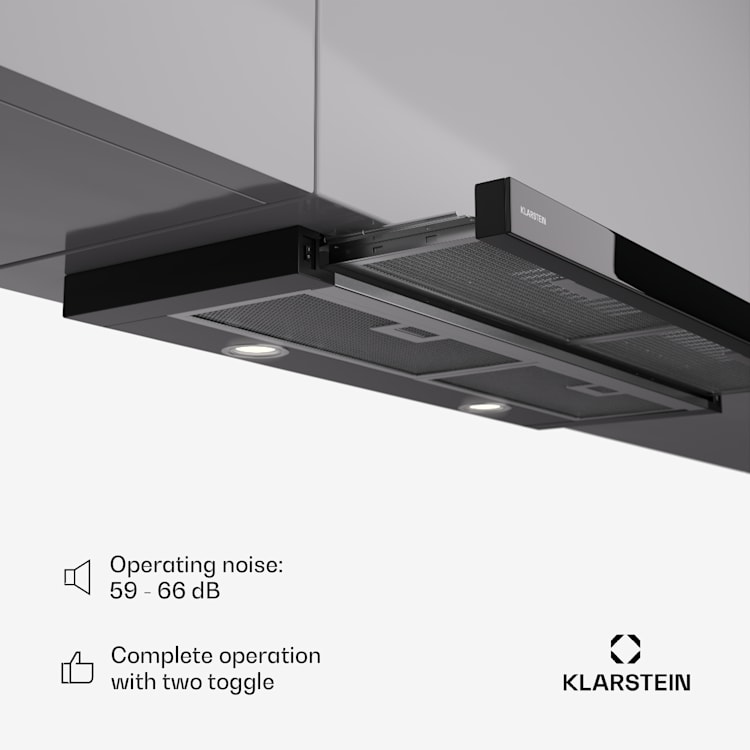 Mariana 90 Neo flat screen hood 491 m³/h exhaust/recirculating air LED EEC C 90 cm | Black
