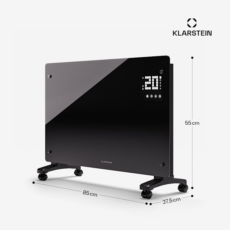 Bornholm Smart 2500 Konvektions-Heizgerät 2500W WiFi LED IP24 2500 W | Schwarz