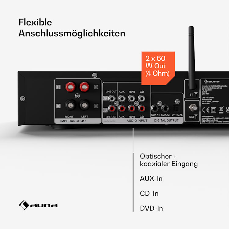 Art22 Amplifier DAB+ BT HiFi-Verstärker DAB+/FM Radio 