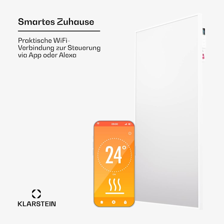 Wonderwall Air Smart 480 radiateur infrarouge 50 x 90 cm Appli 480 W 480 W | Blanc