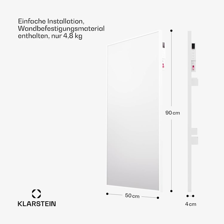 Wonderwall Air Smart 480 radiateur infrarouge 50 x 90 cm Appli 480 W 480 W | Blanc