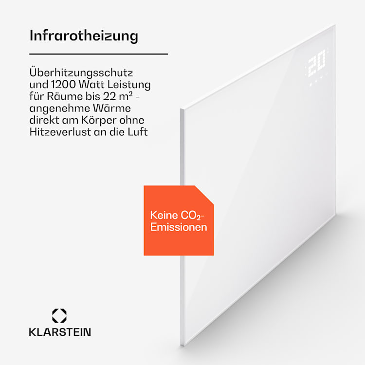 Wonderwall Smart Bornholm Infrarotheizung 125x100cm App 1200W 