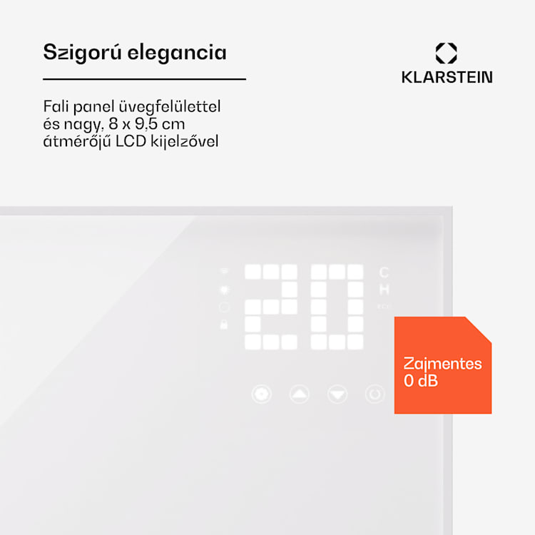 Wonderwall Smart Bornholm, infravörös hősugárzó, 120 x 100 cm, 1200 W, applikáció vízszintes | 1200 W | Fehér