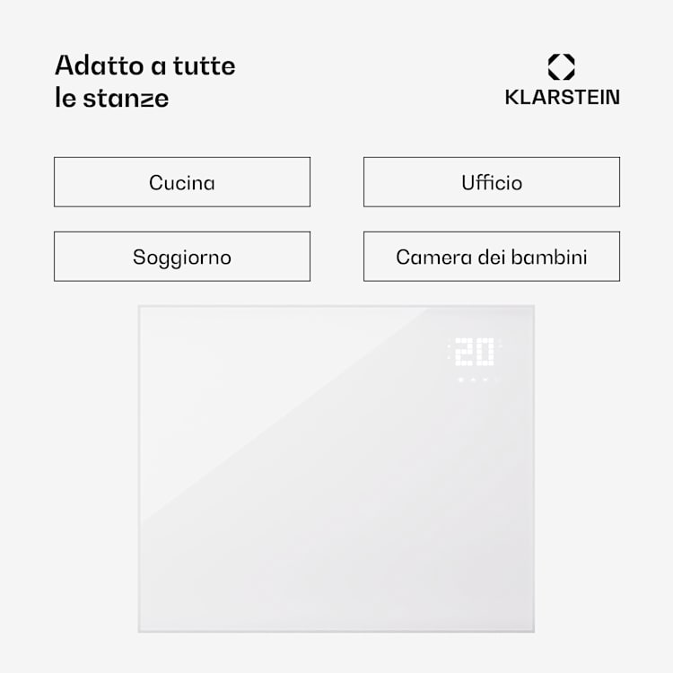 Wonderwall Smart Bornholm riscaldamento a infrarossi 125x100cm App 1200W 