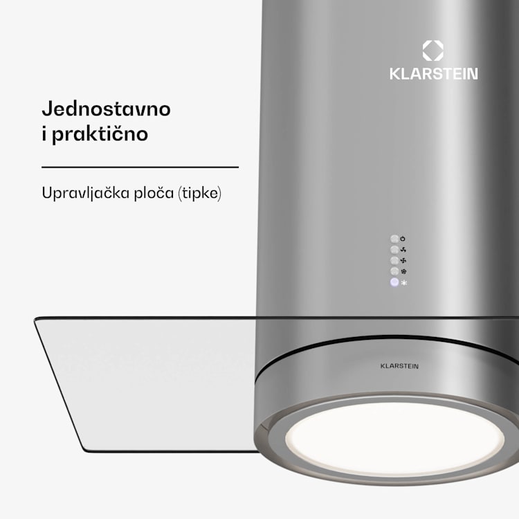 Beretta Premium Smart, otočna kuhinjska napa, 544 m³/h, aplikacija, ekstrakcija/recirkulacija zraka, LED, filter s aktivnim ugljenom Nehrđajući čelik