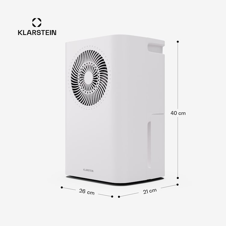 CircleDry Smart 16 L Déshumidificateur | 16 L/jour | 290 W | 32 m² | WiFi | Minuterie | Filtre 16 l /24 h | Blanc