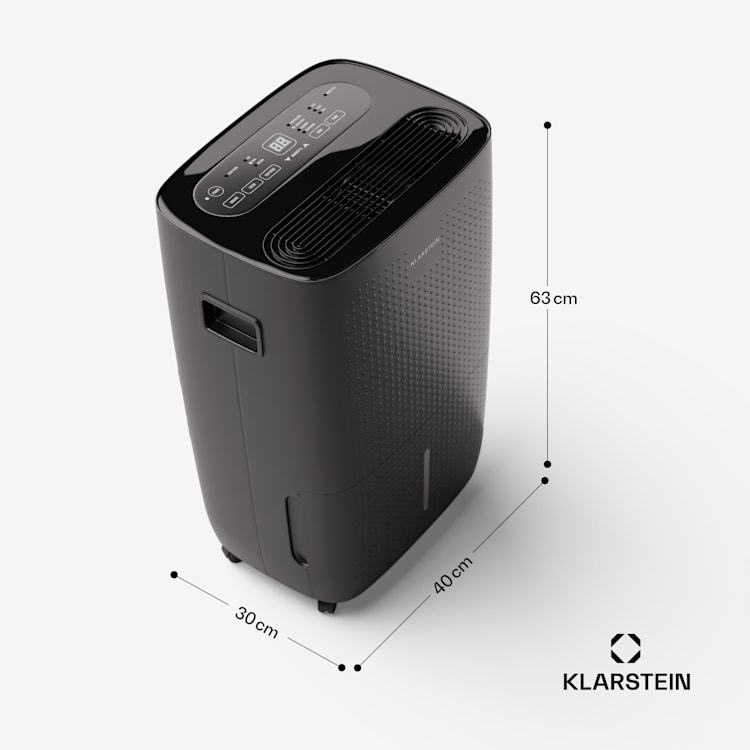 DryFy Connect 60 - Deumidificatore a compressione con interfaccia WiFi, 60 l/giorno, 45-65 m² 60/24h | Antracite