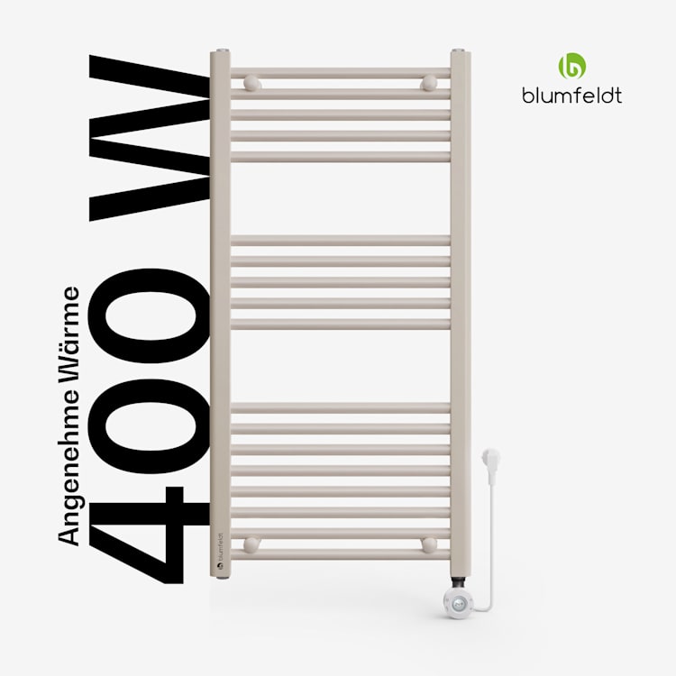 Harrison Smart Radiateur électrique 400 W env. 50x100 cm 3 sèche-serviettes Sable
