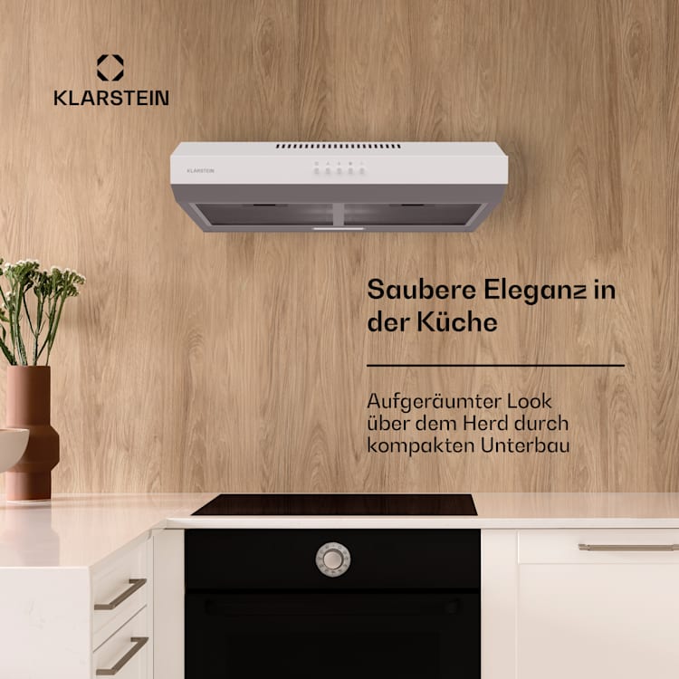 Contempo 60 Unterbau-Dunstabzugshaube 60cm 200m³/h LED Edelstahl Acryl 