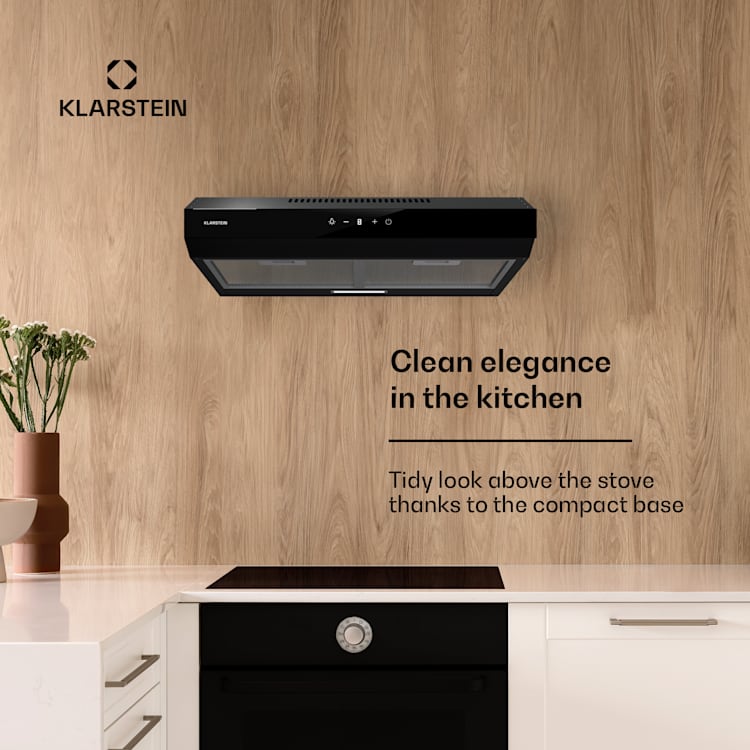 Contempo Neo substructure hood exhaust air/recirculated air 175 m³/h exhaust air output SenseControl integrated touch control stainless steel/acrylic glass front 