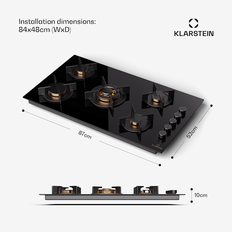  Klarstein Goldflame 5 gas hob 5-burner side control 