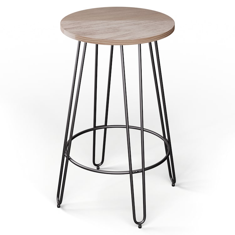 Hamilton Bistro-Tisch Ø60cm Holz Stahlrahmen Eiche