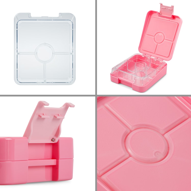 schmatzfatz junior, Snackbox, 4 Scomparti, 18 x 15 x 5 cm  Rosa