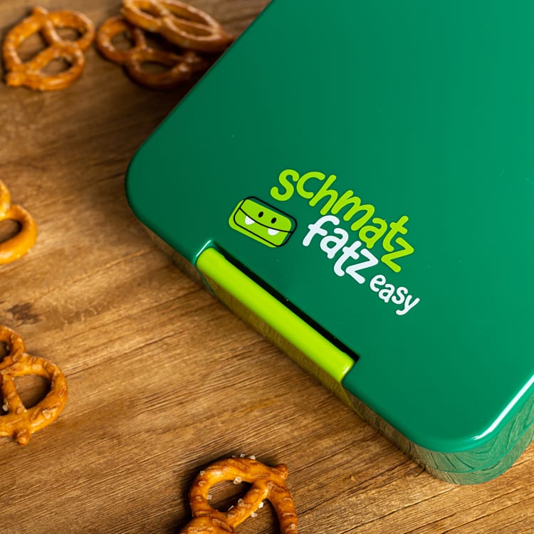 schmatzfatz junior, Snackbox, 4 Scomparti, 18 x 15 x 5 cm  Verde