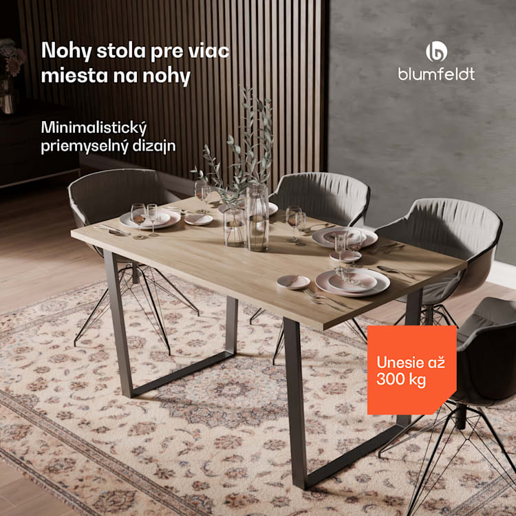 Ayr Table Legs, Nohy stola 72 x 72 cm, kov 