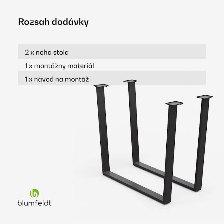 Ayr Table Legs, Nohy stola 72 x 72 cm, kov 