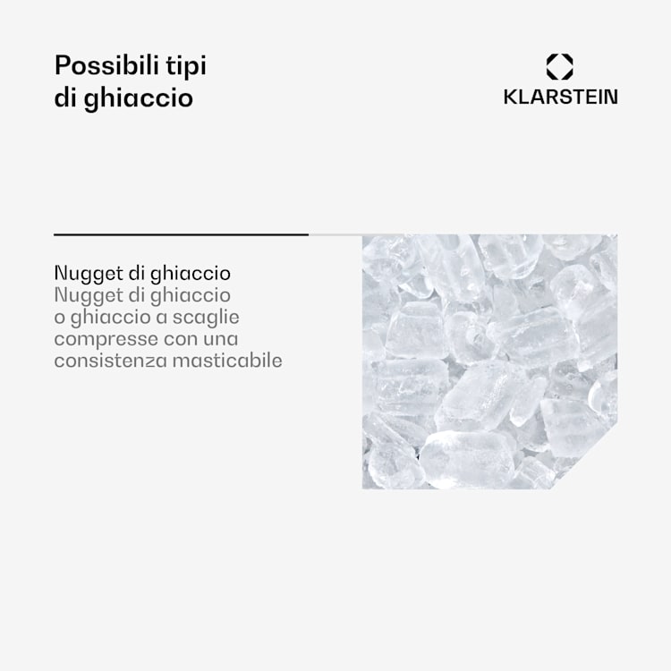 Glacial Pro - Ice maker per ghiaccio granulare, macchina per ghiaccio granulare, modalità rapida, compressore da 200 watt, 15 kg di ghiaccio granulare al giorno, funzionamento silenzioso 