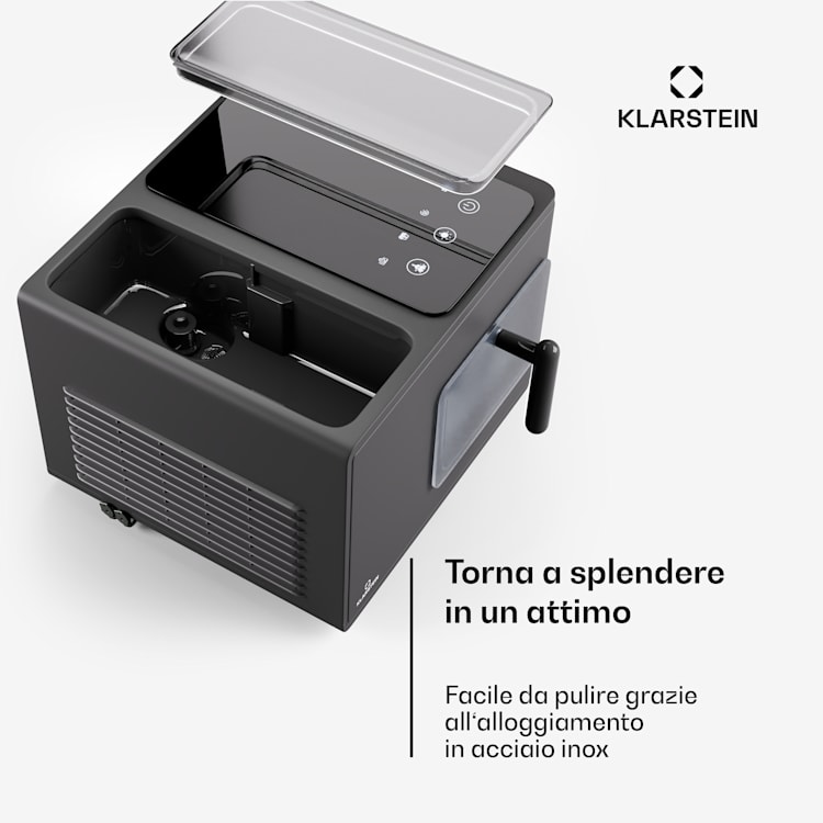Glacial Pro - Ice maker per ghiaccio granulare, macchina per ghiaccio granulare, modalità rapida, compressore da 200 watt, 15 kg di ghiaccio granulare al giorno, funzionamento silenzioso 