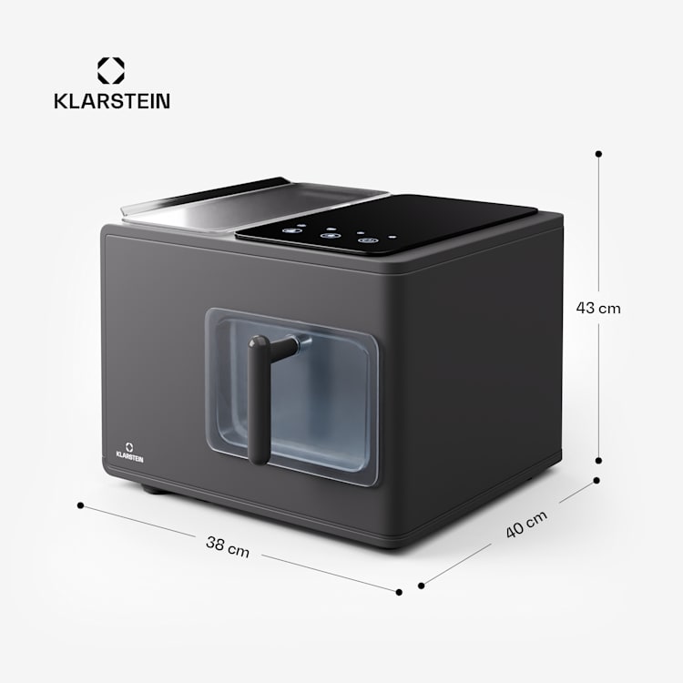 Glacial Pro - Ice maker per ghiaccio granulare, macchina per ghiaccio granulare, modalità rapida, compressore da 200 watt, 15 kg di ghiaccio granulare al giorno, funzionamento silenzioso 