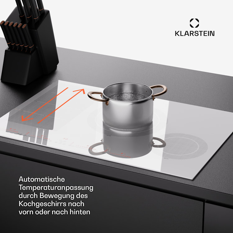 Masterzone 77 Hybrid Induktionskochfeld Einbau 4 Flex-Zonen ThermoBoost Smart Flex Technology max. 7200 Watt 