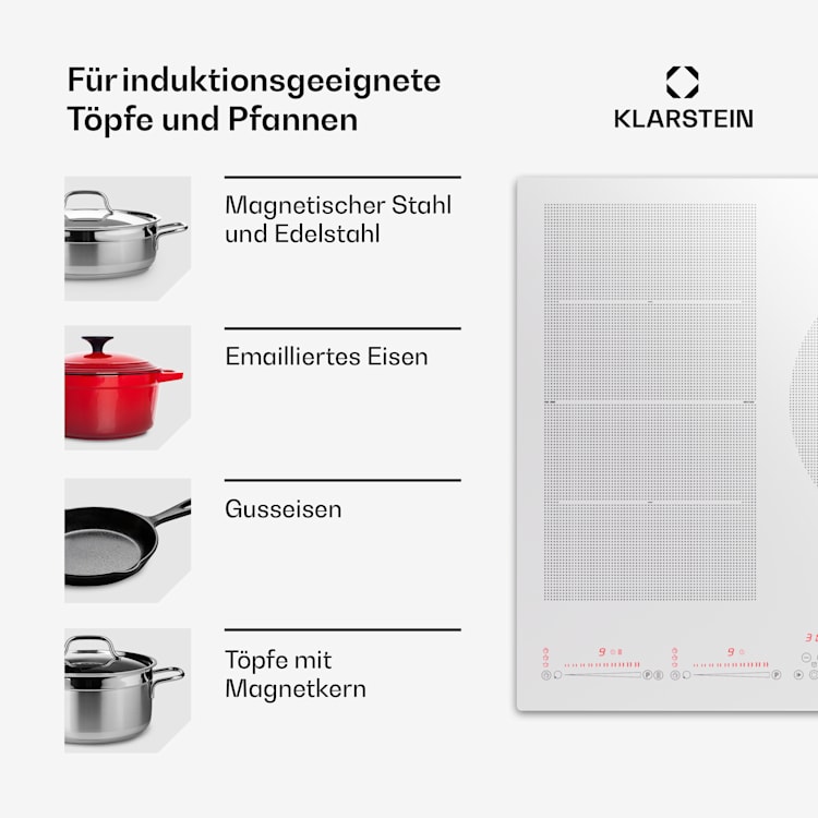 Masterzone 77 Hybrid Induktionskochfeld Einbau 4 Flex-Zonen ThermoBoost Smart Flex Technology max. 7200 Watt 
