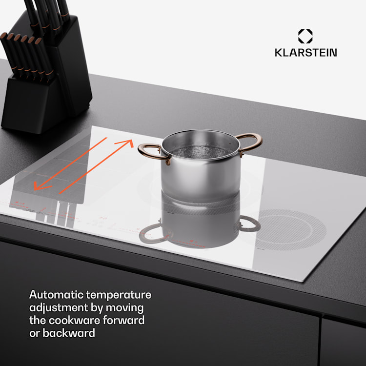 Masterzone 77 Hybrid Indukcijska kuhalna plošča, maks. 7200 W, vgradna, 4 Flex cone, tehnologija ThermoBoost, Smart Flex 