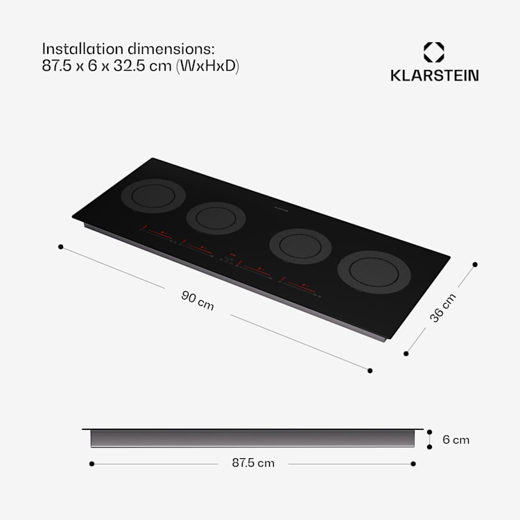 Masterzone Slim Round, indukciós főzőlap, max. 7200 W, beépített, 4 zóna 