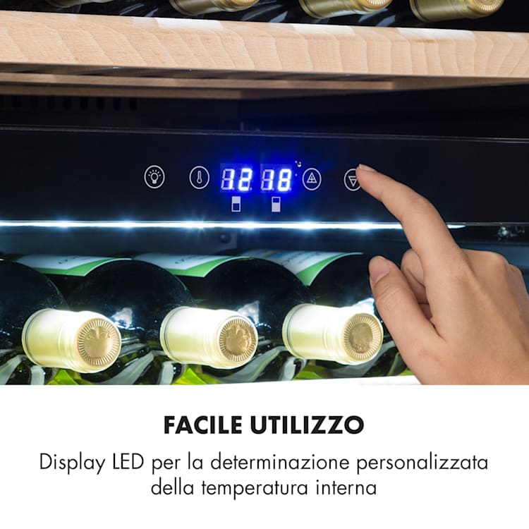Vinsider 41 Frigorifero da incasso Duo Onyx 41 Fl 2 zone 41 bottiglie | 2 zone di raffreddamento | Nero