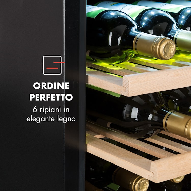 Vinsider 41 Frigorifero da incasso Duo Onyx 41 Fl 2 zone 41 bottiglie | 2 zone di raffreddamento | Nero