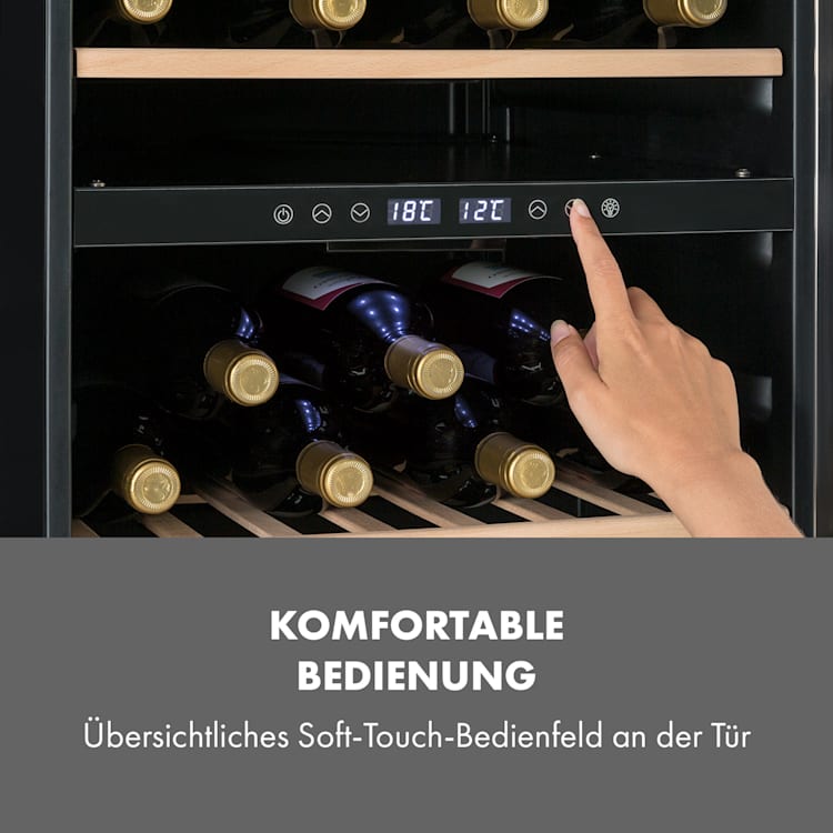 Vinamour 45 DuoWeinkühlschrank 2 Zonen 118 Ltr / 45 Fl 5-18 °C 