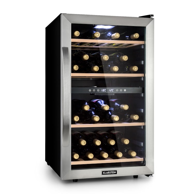 Vinamour 45 Duo wijnkoelkast 2 zones 118 ltr / 45 fl 5-18 °C 45 flessen | 2 koelzones | Roestvrij Staal