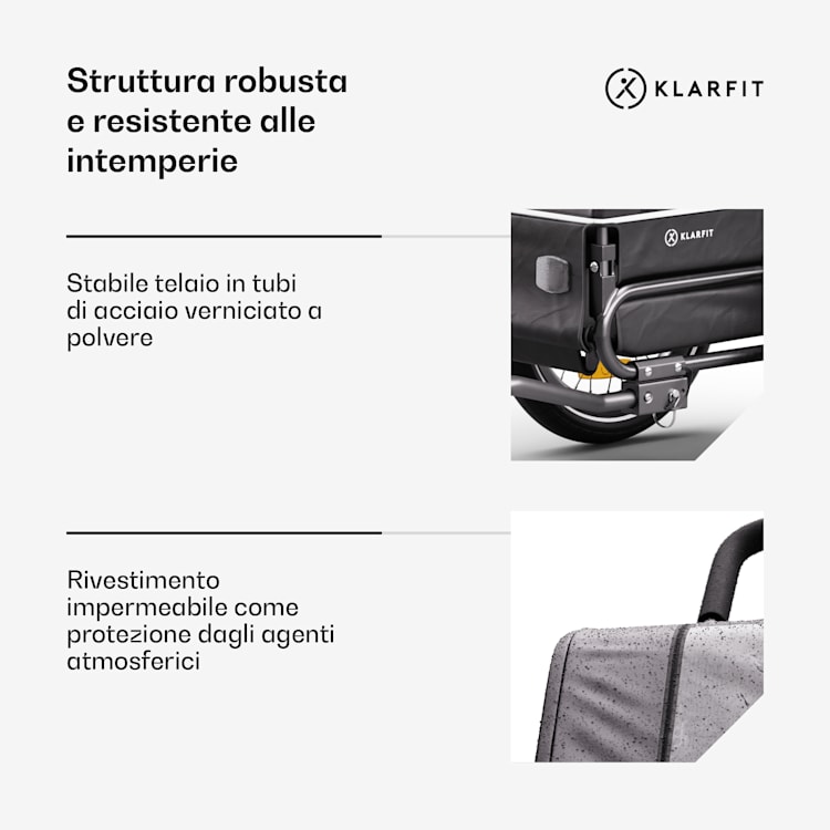 Goldie S Hybrid - Rimorchio da bici per cani di piccola/media taglia, rete in poliestere, copertura con finestra 